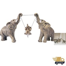 Beautifully Painted Elephant Ornament for Housewarming Gifts and Decor