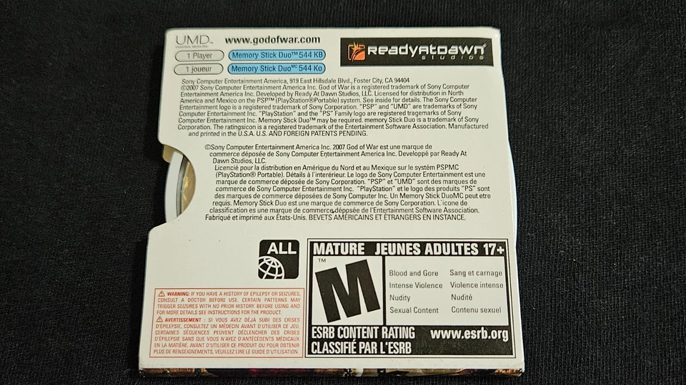 God of War: Chains of Olympus - Sony PSP - Not For Resale NFR Tested New - Image 2 of 3