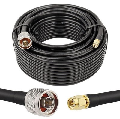 KMR240 N Male to SMA Male Cable - 100FT Ultra Low Loss 50 Ohm