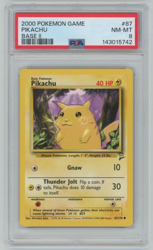 Pikachu graded PSA 8 for sale on eBay