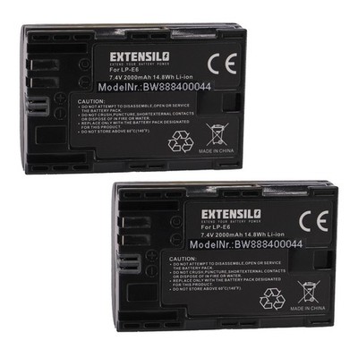 2x Akku für Blackmagic Micro Studio Camera 4K Pocket Cinema 4K 2000mAh 7,4V