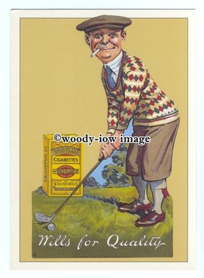 ad0811 - Will's Gold Flake Zigaretten - Chap spielt Golf moderne Werbepostkarte
