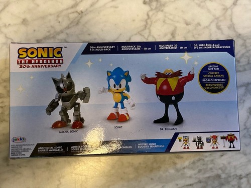 Sonic The Hedgehog 30th Anniversary 4" Multipack Sonic Mecha Dr Eggman Set - Neu - Bild 2 von 2