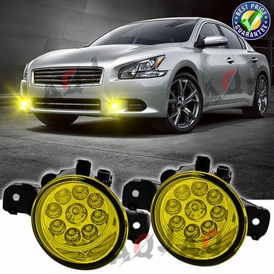 New Pair of Yellow Fog Lights Lamps Front Bumper For NISSAN QASHQAI 2017-2019 US