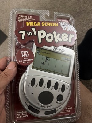 Mega Screen 7 In 1 Poker Handheld Video Electronic Game SEALED NEW