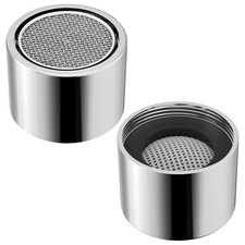 Bathroom Sink Faucet Aerator Female, 55/64in 22mm Chrome Brass Shell Faucet F...