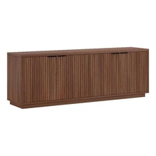 Henn&Hart 70" Satin Walnut MDF/PVC TV Stand