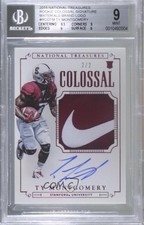2015 Panini National Treasures College 2/2 Ty Montgomery BGS 9 MINT Auto s6i