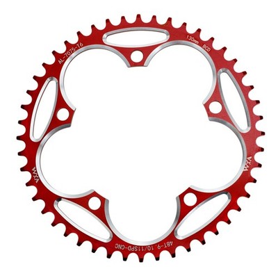 Wechselzahnplatte für Fahrrad BCD 130 199,55mm / 7,86'' Rot Alu CNC