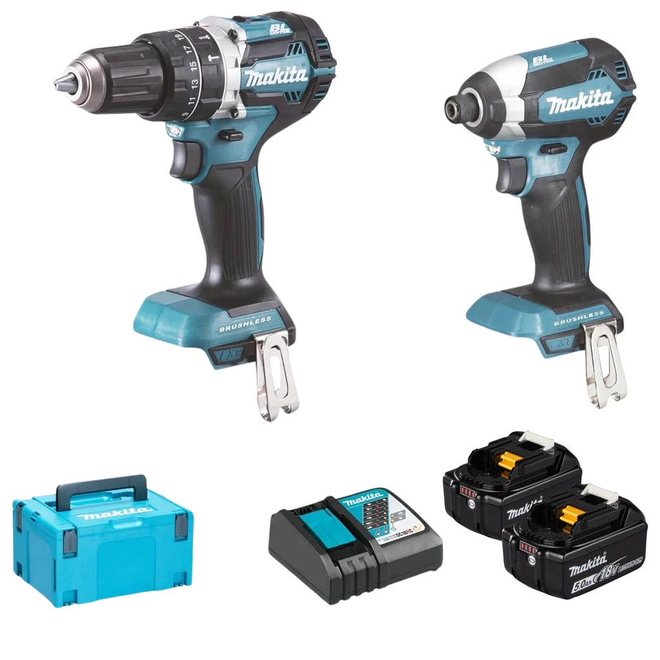 Makita DLX2180TJ Perceuse DHP484 Tournevis DTD153 Percussion 18 V 2X5 Ah - Photo 1/1