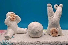 Dept. 56 Porcelain Snow Babies Lot Of 3