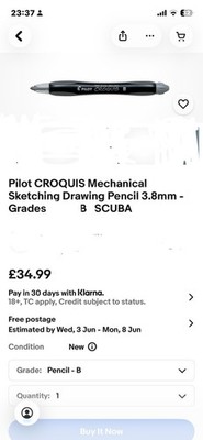Pilot Croquis Druckbleistift 3,8 mm B Druckbleistift Japanisch Drehbleistift