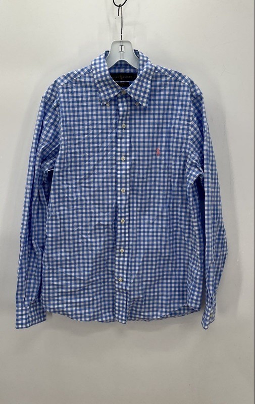 Ralph Lauren Men's Blue Button-Up - Size S