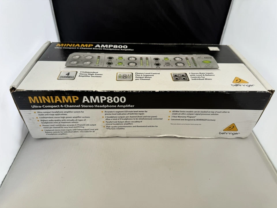 Behringer Mini Amp800 4 Channel Stereo Headphone Amplifier - Image 2 of 4