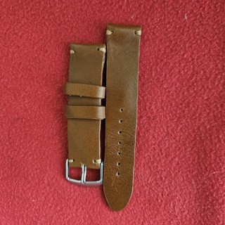 2x Man Handmade Genuine Leather Watch two Strap Bracelet Vintage 20 mm