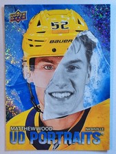 2025-26 Upper Deck Series 1 - Ud Portraits Matthew Wood #P-27 Speckle (RC)