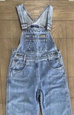 Vtg Y2K Jordache Denim Bib Overall Straight Leg 26" Inseam Girls L Measurements