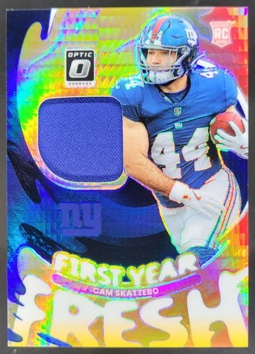 2025 Donruss Optic Cam Skattebo Blue Hyper (RAW)