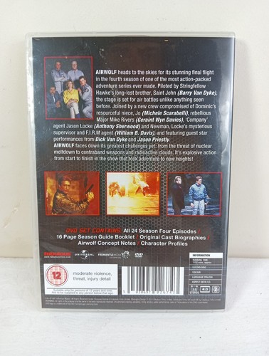 Airwolf Season 4 Complete DVD BOX SET, 2014 5 Discs 24 Episodes - Picture 2 of 12