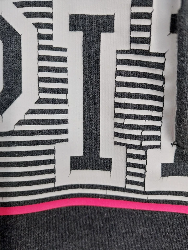 SUDADERA CUELLO VICTORIAS SECRET ROSA MEDIO Cremallera ROSA Y BLANCO GRIS TALLA M ROSA Foto 4 de 4