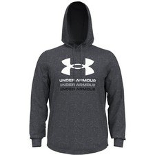 Under Armour Rival Terry Graphic Hoodie Men's Sweatshirt, Castlerock/Black, Medi