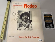 Ken Curtis Gunsmoke Festus Signed Autograph Kansas Rodeo Program Jsa 