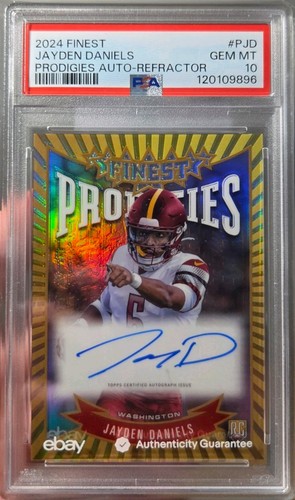 2024 Topps Finest - Prodigies Autographs Jayden Daniels #P-JD Refractor (AU, RC)