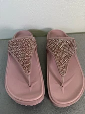 Skechers Women's Arch Fit Cali Breeze 2.0 Shine On Sandal Sz 9 Pink Comfort