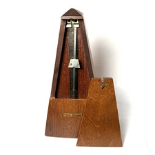 Original and Working Vintage Seth Thomas Key-wound Wood Metronome 9”