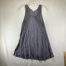 Women's O'NEILL Saltwater Cover Up Mini Dress Medium Gray Lightly Ribbed Soft