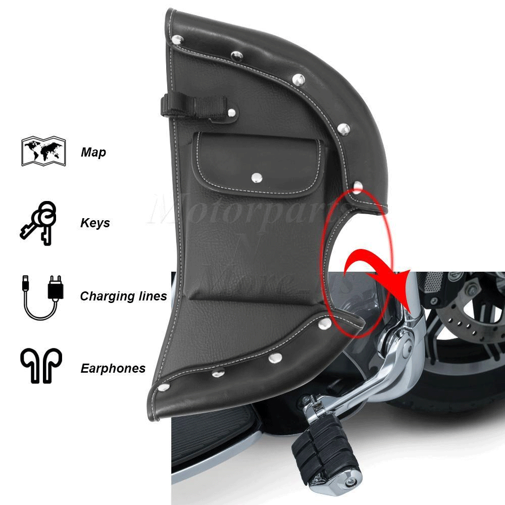 Black Lower Chap Leg Warmer Wind Deflector for Indian Chief Chieftain