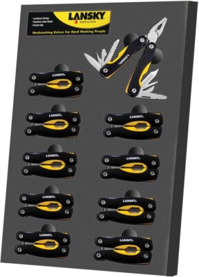 Lansky Mini Tool Display Self-Standing Includes / Holds 10 Mini-Tool Multitools