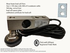 Shear Beam Load Cell Alloy Steel  5,000 lbs, SQBI-A 5K ,Foot ,Spacer, NTEP, NIB