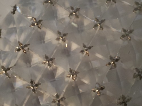 22" X 22 Crystal Panel 359 Square Glass Crystals Jewelry Lamp Decor Upcycle 9lb - Picture 3 of 15