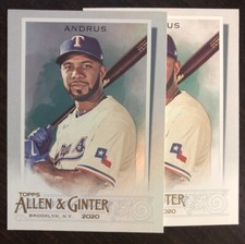 2020 Topps Allen and Ginter Hot Box Silver #267 Elvis Andrus & Base Card Rangers