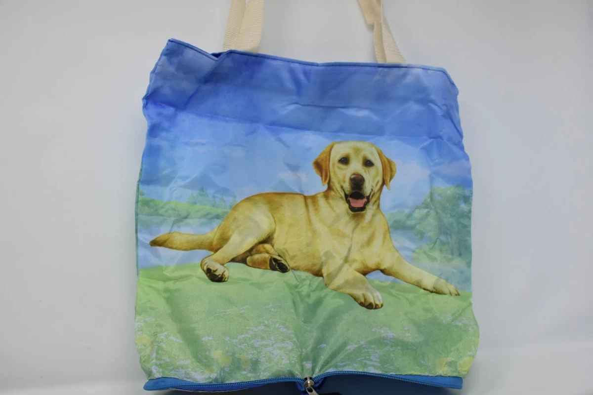 Labrador Yellow Lying Foldable Tote Bag Waterproof Zippered