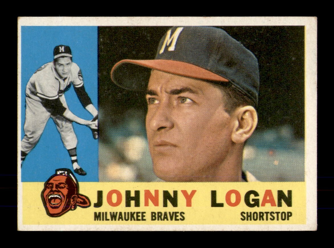 1960 Topps #205 Johnny Logan EX-MINT Baseball Card OBGcards