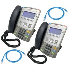 NICE  2x Nortel Anatel Avaya 1120E NTYS03 POE VOIP IP Business Phone w/Stands