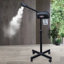 Pro 2-in 1 Facial Steamer Ozone Beauty Salon Spa Salon Equipment Skin Care Black