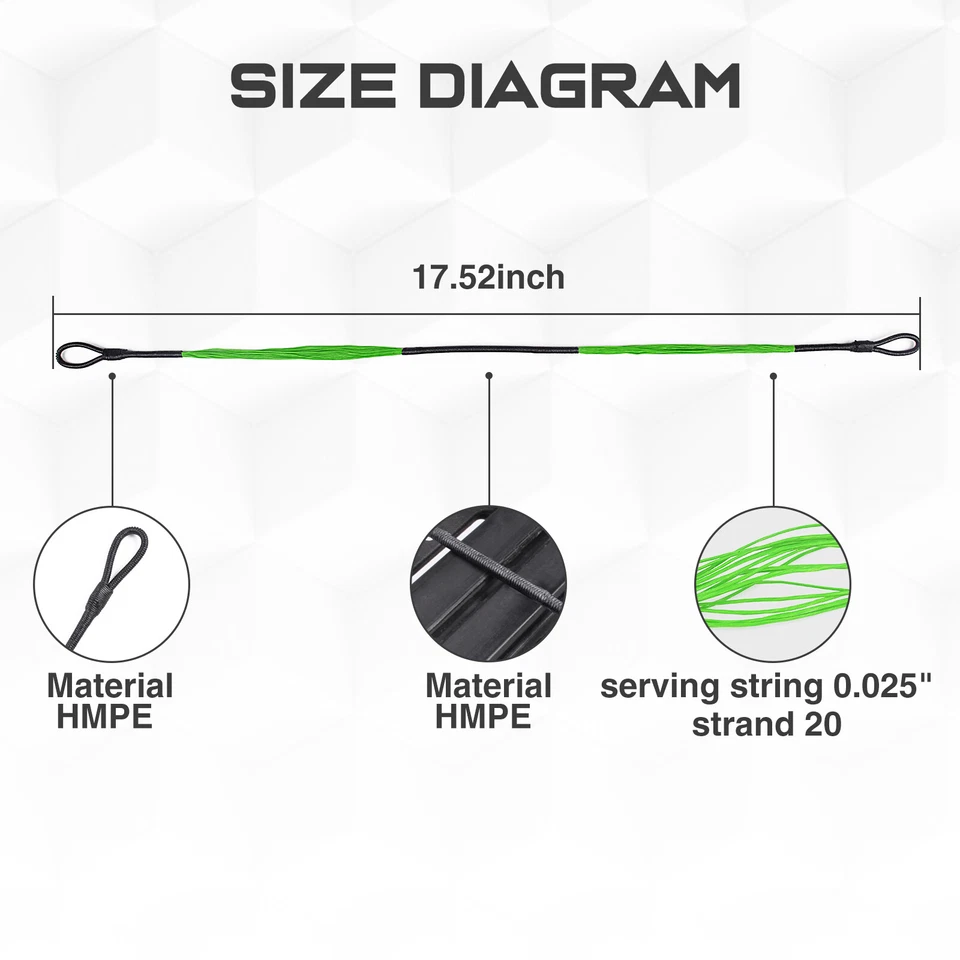 1pc Crossbow String Archery Bow String Set 20 Strands 50/80lbs For Crossbow Bow - Image 3 of 4