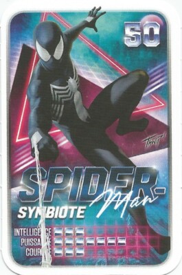 MARVEL SUPER HEROS LECLERC KARTE 2021 ENTHÜLLT DEINE MACHT SPIDER MAN SYMBIO NR. 50