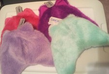 Girls Faux Fur Beanie Hat w/ Ears Pink Purple Green Lilac Lined Soft Ear Flaps