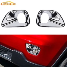 Chrome Sides Fog Light Lamp Cover Trim Overlay For 2011-2013 Jeep Grand Cherokee