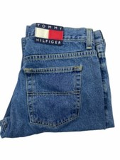 Tommy Hilfiger Womens Straight Leg Jeans Blue Pockets Mid Rise Denim Juniors 7