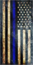 Thin Blue Line American Flag cornhole board vinyl wraps