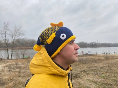 Warm funny handmade knitted fish shaped hat | eBay