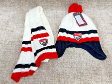 Ducati Corsa Kid Youth Knit Beanie Hat with Scarf - New With Tags