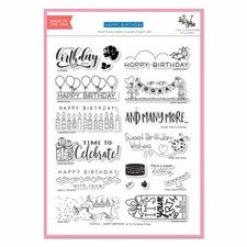 The Stamping Village/ Hero Arts "HAPPY BIRTHDAY" Photopolymer Clear Stamps 2020