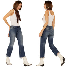 Free People We the Free Maggie Mid-Rise Straight Leg Jeans Women's 25 Blue NWT