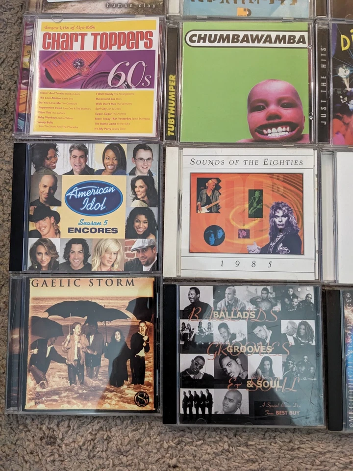 Lot of 24 CDs Rock Pop Various Artists Carpenters Creed Tesla Doug Cotler Foto 4 de 4